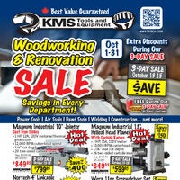 KMS Tools - Woodworking & Renovation Sale Flyer