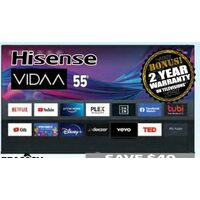 Hisense 4K Ultra HD Vidaa TV 55''