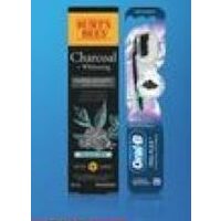 Oral-B Charcoal Brush or Burt's Bees Charcoal Toothpaste