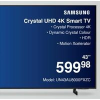 43" Samsung UN43AU8000FXZC Crystal UHD LCD TV