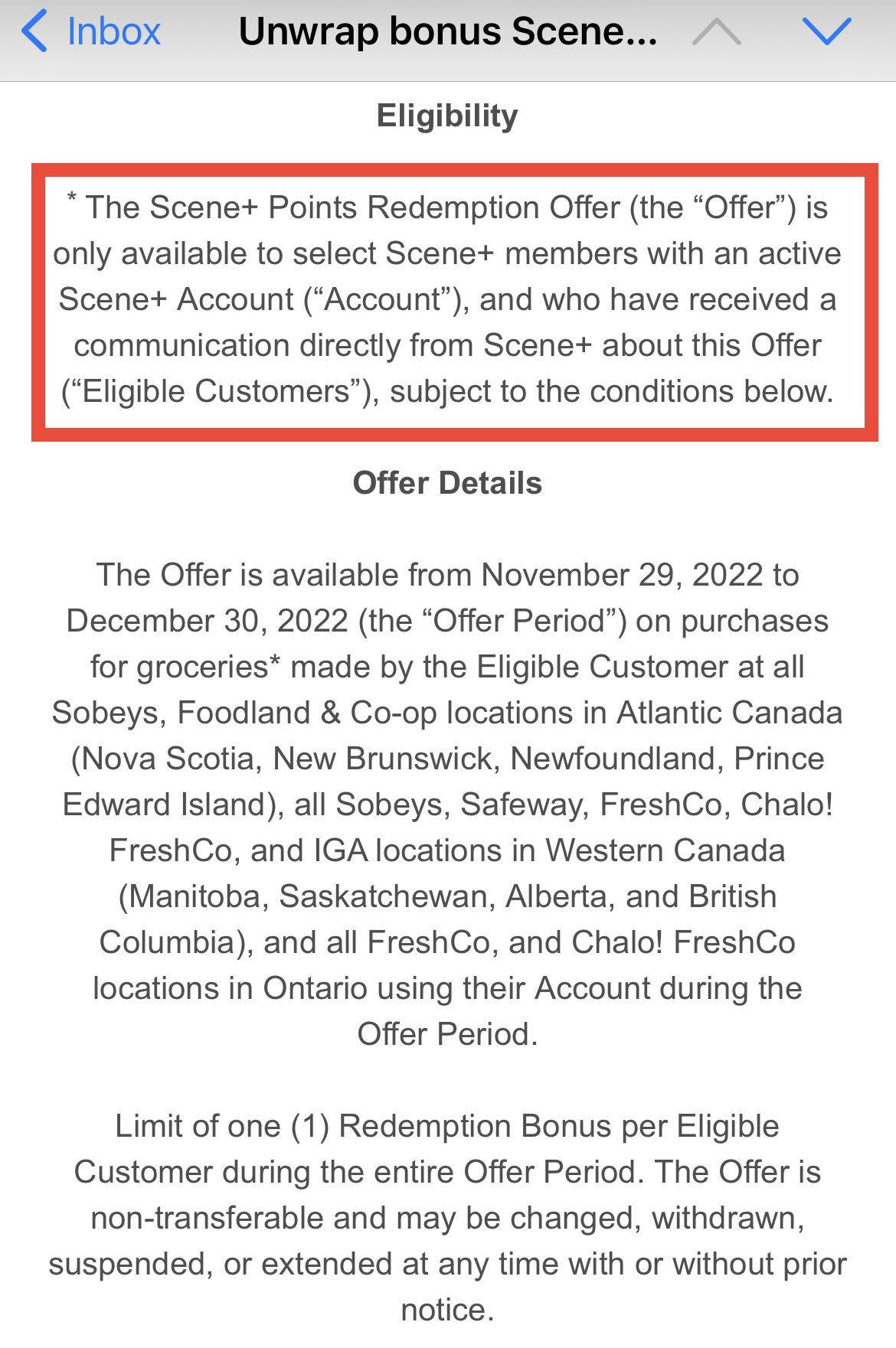 [Scene+] Scene+ Redeem for a $100 gift card and earn 1,000 Scene+ ...