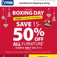 JYSK - Weekly Deals - Boxing Day Starts Now Flyer