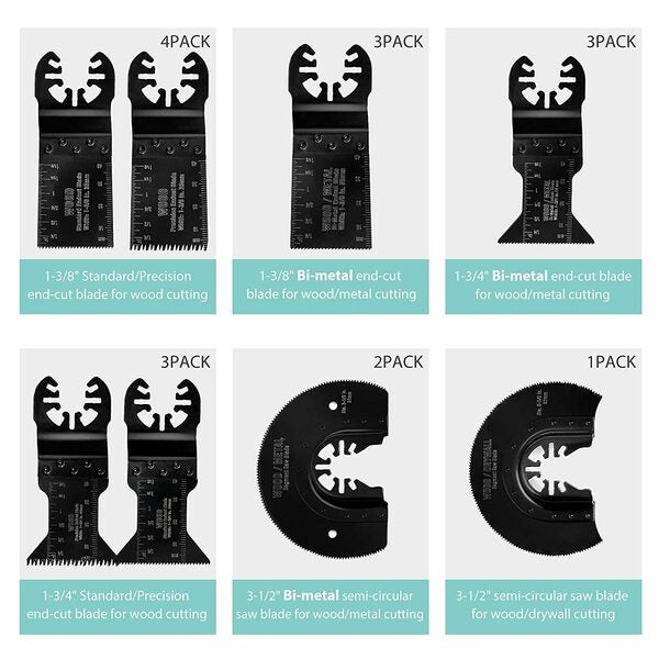 [Amazon.ca] WORKPRO 25Piece Oscillating Multitool Wood & Metal Blades