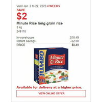 Minute Rice Long Grain Rice
