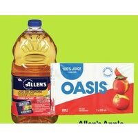 Allen's Apple Juice, Oasis or Arizona Iced Tea Drink Boxes 