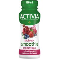 Activia Probiotic Smoothie, Blueberry, Strawberry, & Beet, Drinkable Yogurt, Oikos