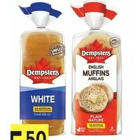 Dempster's Bread or English Muffins 