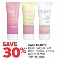 Cake Beauty Hand Body Or Foot Balm Mousse, Cream Butter Or Milk