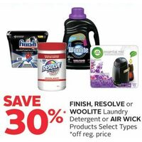 Finsish, Resolve Or Woolite Laundry Detergent or Air Wick Product 