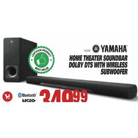 Yamaha Home Theater Soundbar Dolby Dts With Wireless Subwoofer 