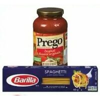 Barilla Pasta or Prego Pasta Sauce