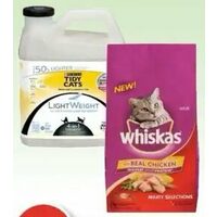 Tidy Cats Cat Litter or Whiskas Dry Cat Food
