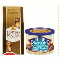 Blue Diamond Almonds, Ivanhoe Nothing But Cheese or Ferrero Chocolate Bags
