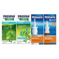 Prospan by Helixia Cough Syrup or Rhinaris Nasal Care Products