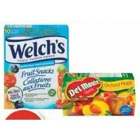 Welch's Fruit Snacks, Del Monte Fruit Cups or Sunrype Good Bites