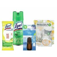 Lysol Disinfecting Wipes Or Sanitizing Spray Or Air Wick Essential Mist, Botanica, Freshmatic Or Scented Oil Refills