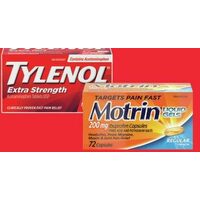 Tylenol Extra Strength Eztabs Or Caplets Or Regular Strength Or Motrin Tablets Or Liquid Gels