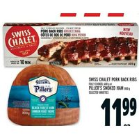 Swiss Chalet Pork Back Ribs or Piller's Smoked Ham 