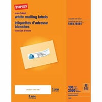 Staples White Mailing Labels
