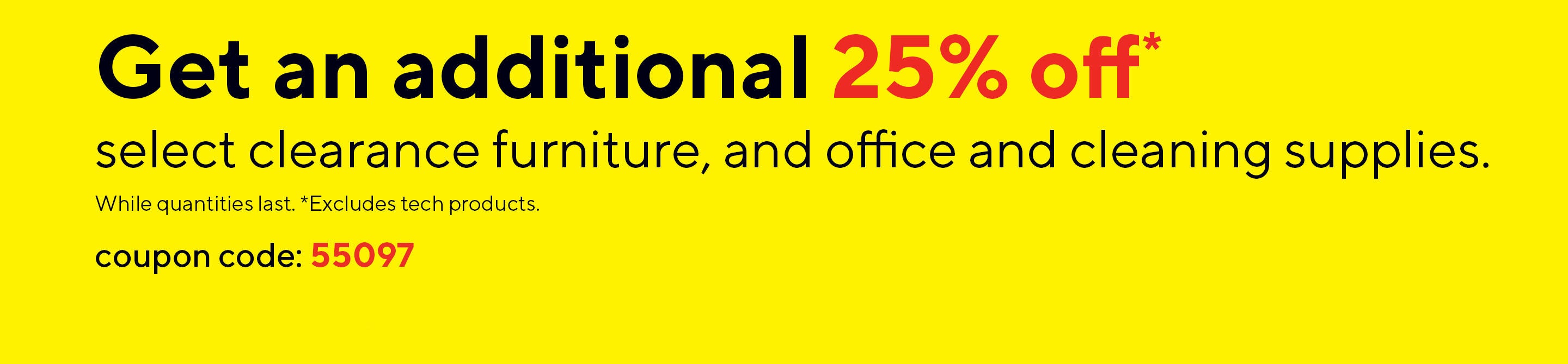 [Staples] Get an additional 25 off on clearance. Code 55097