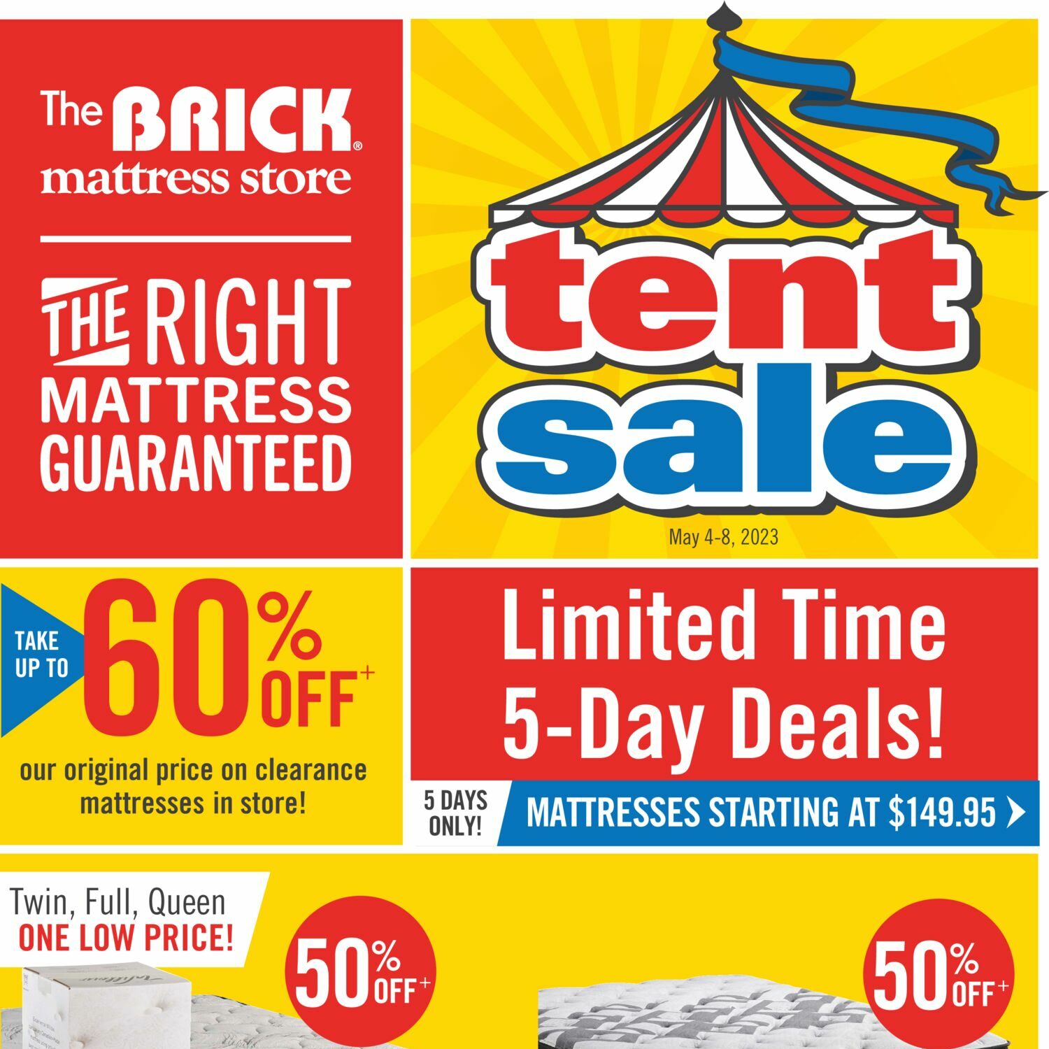 The Brick Weekly Flyer - Mattress Store - Tent Sale - May 4 – 18 ...