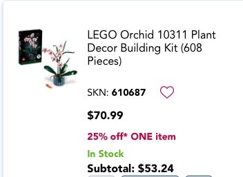 LEGO Orchid 10311 Plant Decor Toy Building Kit (608 Pieces