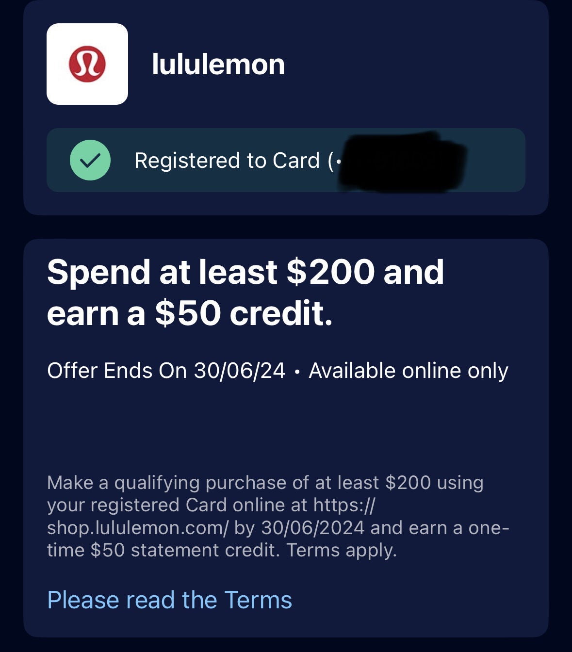 American Express] Lululemon - Spend at least $200 and earn a $50 credit -  RedFlagDeals.com Forums