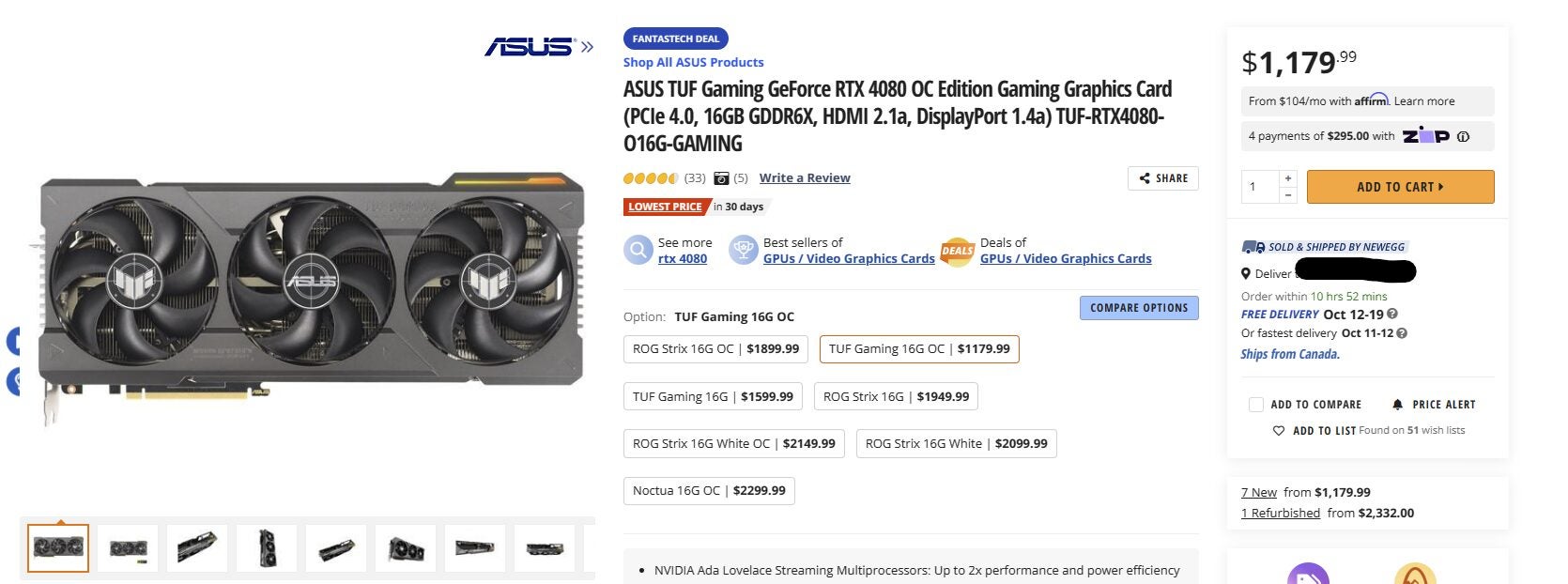 ASUS TUF Gaming GeForce RTX 4080 16GB OC Edition Review - New Normal? –