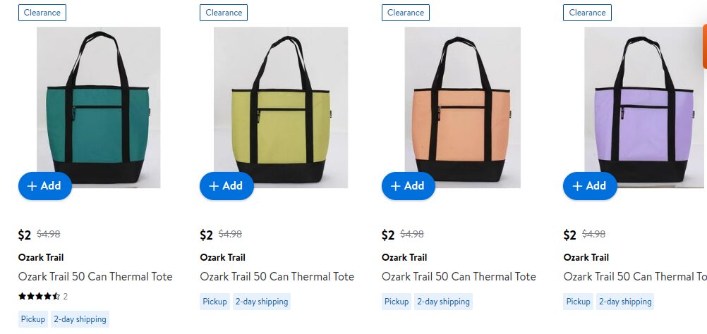 Walmart 50 can thermal sales tote