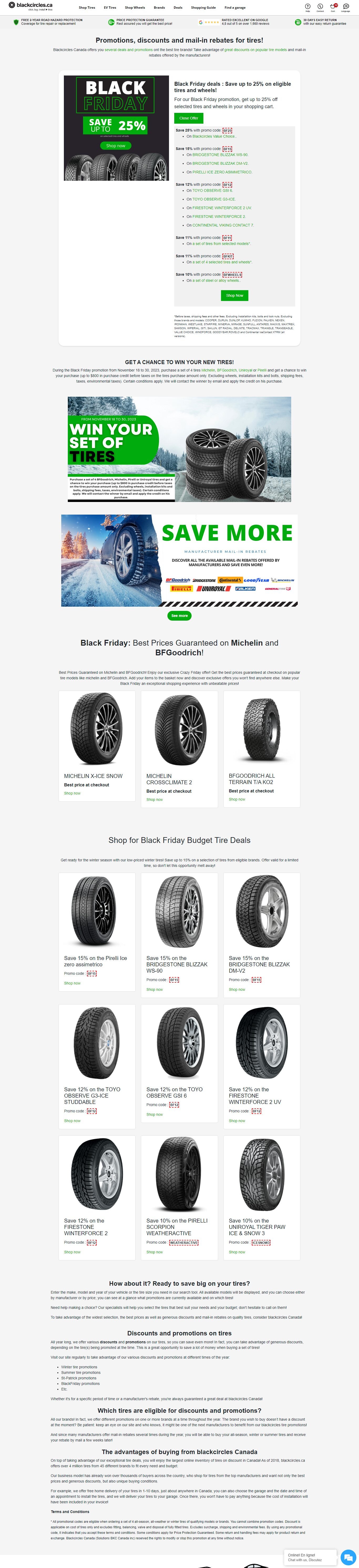 Blackcircles] [Black Friday] 10% to 25% Off on tires and wheels -  RedFlagDeals.com Forums