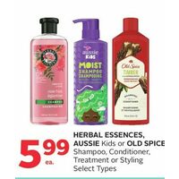 Herbal Essences, Aussie Kids or Old Spice Shampoo, Conditioner, Treatment or Styling 