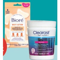 Clearasil Deep Cleansing Pads or Biore Facial Cleansers