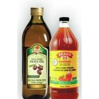 Papparosso Extra Virgin Olive Oil or Bragg Honey Cayenne Apple Cider Vinegar