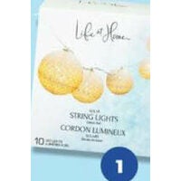 Life at Home LED String Light Cotton Ball