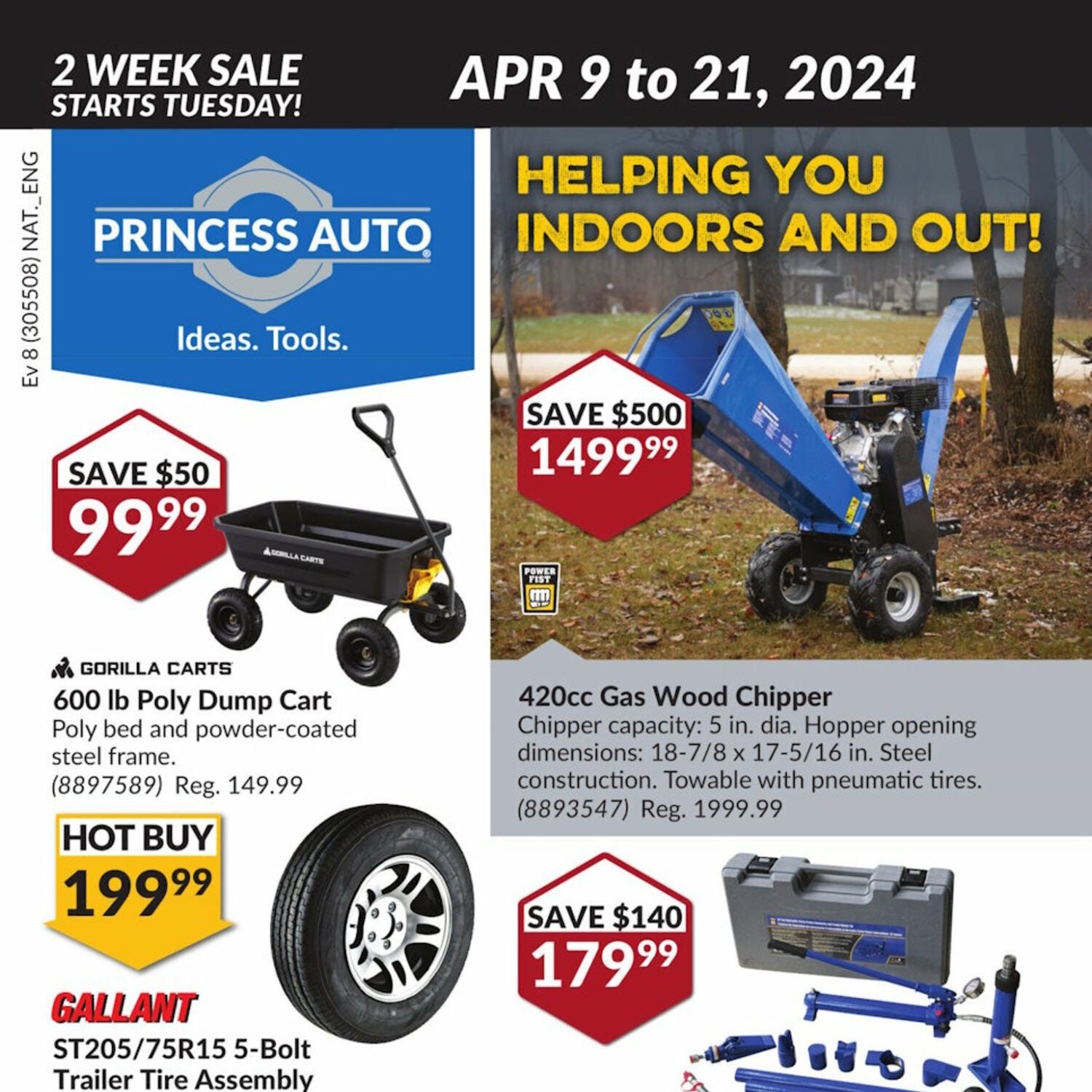Princess Auto Weekly Flyer - 2 Week Sale - Helping You Indoors & Out - Apr  9 – 21 