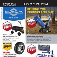 Princess Auto - 2 Week Sale - Helping You Indoors & Out Flyer