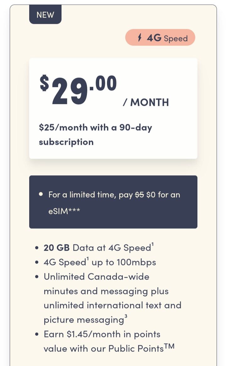 [No Frills] New No Name Mobile cell phone plans starting at 19. Page