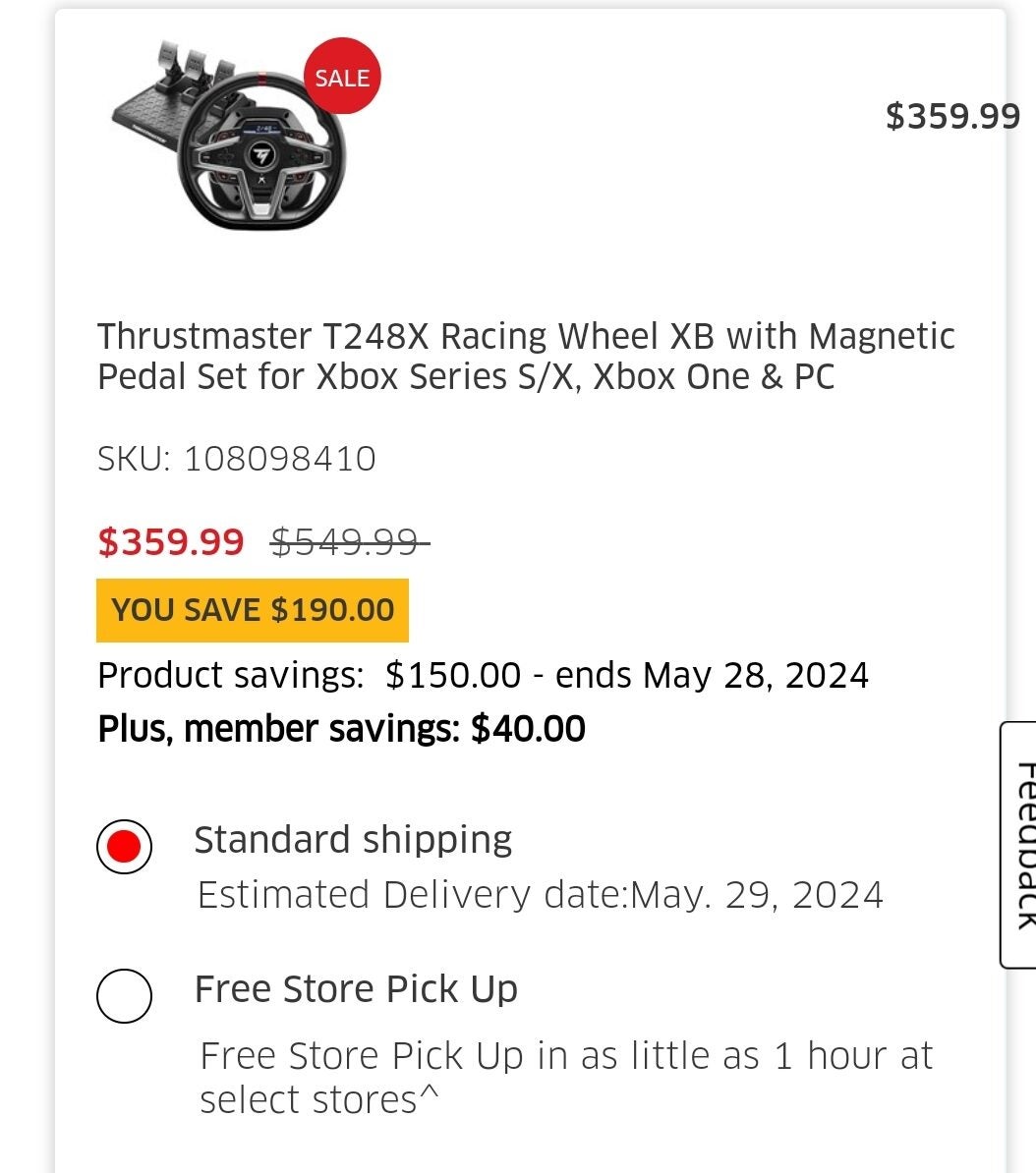 [The Source] Thrustmaster T248X Racing Wheel XB with Magnetic Pedal Set ...