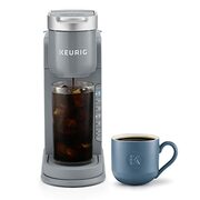 Keurig K-Iced Single Serve K-Cup Pod Coffee Maker, Featuring Simple Push Blue Button Brew Over Ice, Grey - $59.99