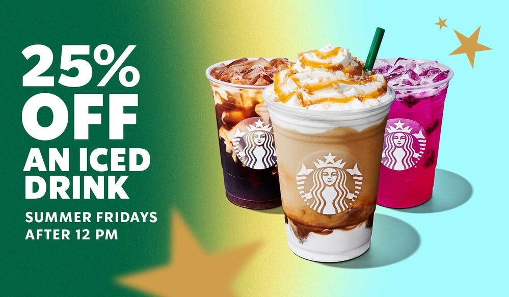 [Starbucks] Starbucks 25 off Iced Drinks on Fridays after 12PM