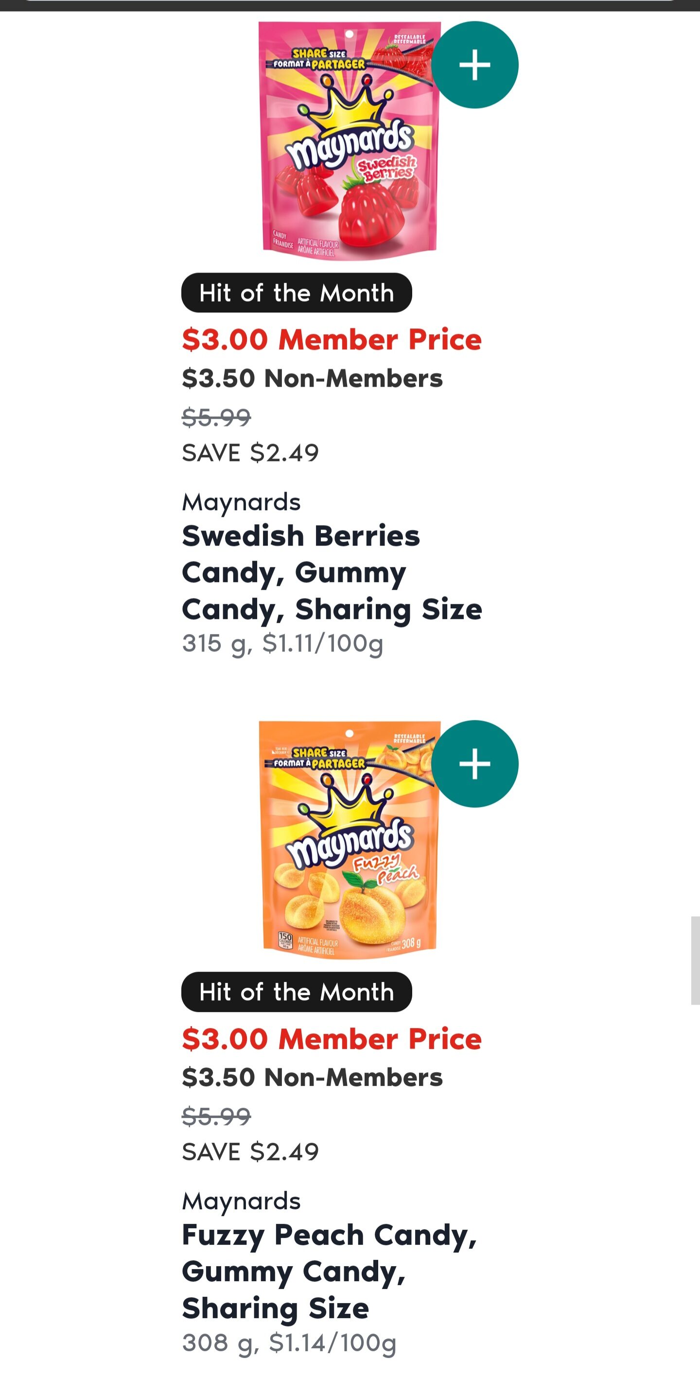 [Loblaws / Shoppers Drug Mart/ RCSS/ No frills/ etc] Sweet treats ...