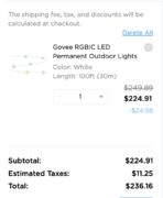 Govee RGBIC LED Permanent Outdoor Lights 100ft - $249.89 + 10% Student Beans (ATL)