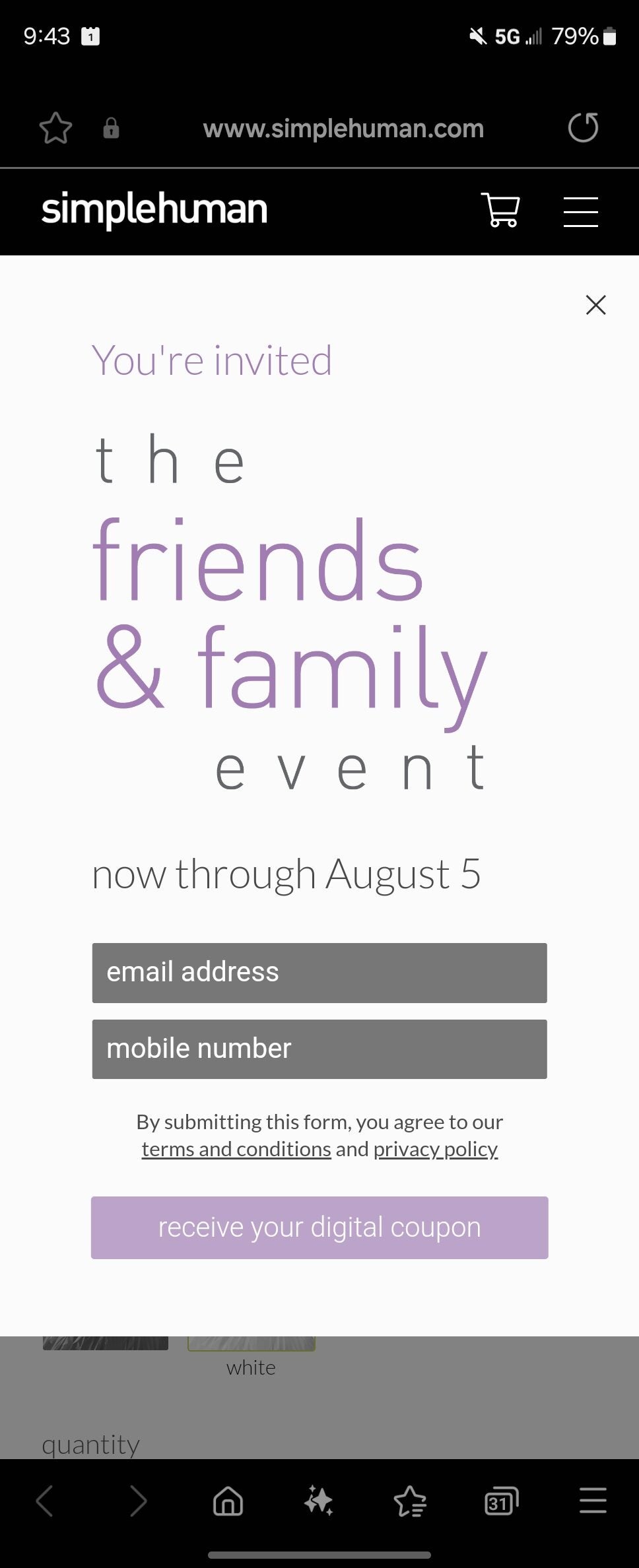 [Simplehuman] Simplehuman the friends & family event 20% off until ...
