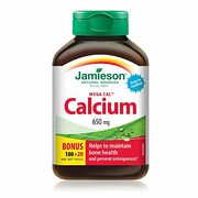 Jamieson MegaCal Calcium 650mg 100+20 Tablets - $4.88