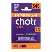 Chatr mobile 2 months 75gb for $20 prepaid