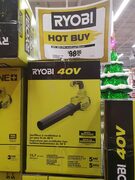 [In-store only] $98 RYOBI 40V 120 MPH 450 CFM Cordless Battery Variable-Speed Jet-Fan Blower (Tool Only)