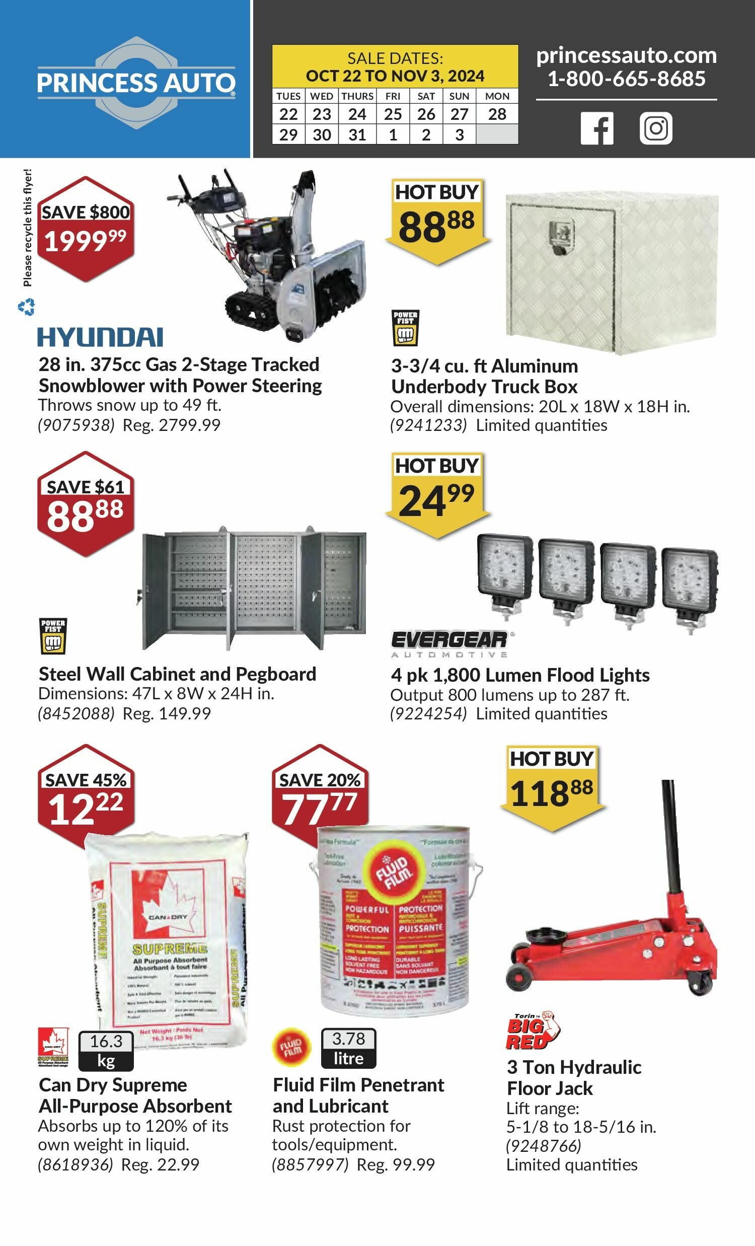 Princess Auto Weekly Flyer - 2 Week Sale - Fall's In Full Swing