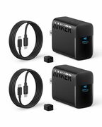 2 pack - Anker 45W USB-C Super Fast Charger with 5ft USB-C Cables $28.79