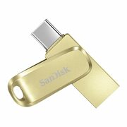 SanDisk 128GB Ultra Dual Drive Luxe USB Type-C - Up to 400MB/s, Gold - SDDDC4-128G-G46GD - $18.48