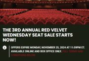 Mirvish theatres Red Velvet Wednesday seat sale 20% - 46% off lower price tier tickets